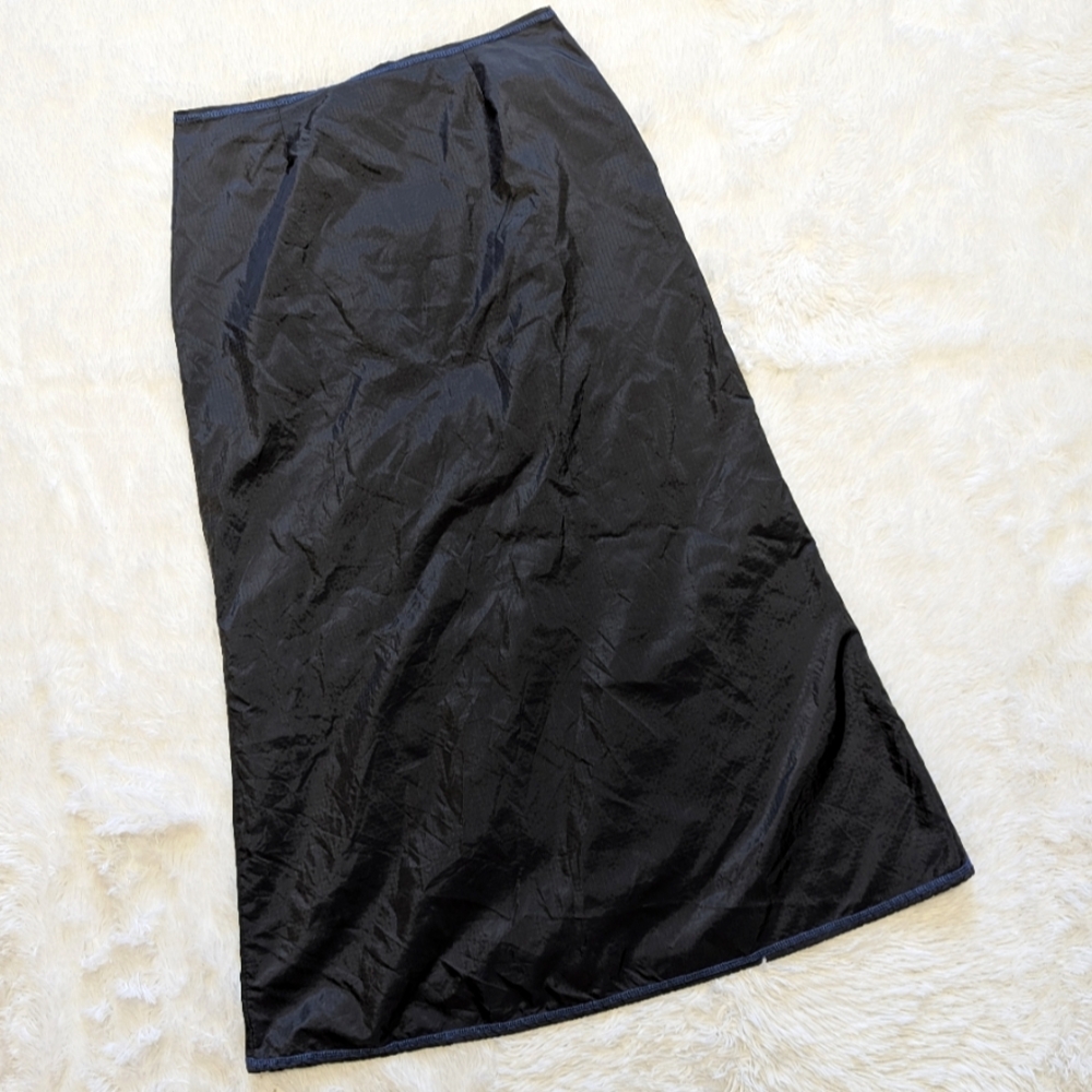 1999 Vintage Morbid Threads 100% Nylon Black & Blue Zip Front Skirt XL - Picture 7 of 15